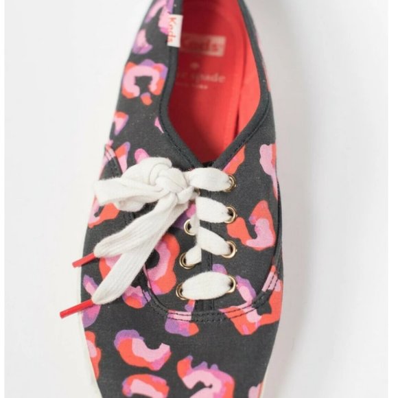 kate spade keds black pink kiss lips sneakers 6 - Picture 4 of 14